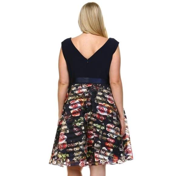 Dress Barn Dress Fancy Party Cocktail Organza Special Occasion w/ Crinoline - Picture 4 of 12